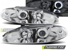 Fari Anteriori per MITSUBISHI ECLIPSE 06.95-96 ANGEL EYES CHROME
