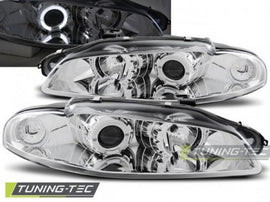 Fari Anteriori per MITSUBISHI ECLIPSE 97-12.98 ANGEL EYES CHROME