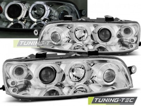 Fari Anteriori per FIAT PUNTO 188 10.99-06.03 ANGEL EYES CHROME