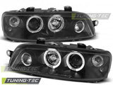 Fari Anteriori per FIAT PUNTO 188 10.99-06.03 ANGEL EYES Neri