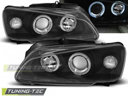 Fari Anteriori per PEUGEOT 106 08.96-03 ANGEL EYES Neri