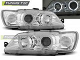 Fari Anteriori per PEUGEOT 306 02.93-04.97 ANGEL EYES CHROME