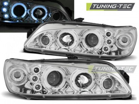 Fari Anteriori per PEUGEOT 306 05.97-03.01 ANGEL EYES CHROME