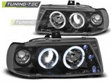 Fari Anteriori ANGEL EYES Neri per SEAT IBIZA / CORDOBA/ POLO VARIANT, SEDAN 10.93-08.99