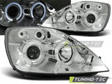 Fari Anteriori per FORD FIESTA MK6 05.02-08.05 ANGEL EYES CHROME