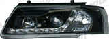 VW Passat 3B 96-00 Fari Anteriori R8 Style a LED Neri V2