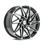 Cerchio in Lega 1AV ZX10 18x8 ET40 5x110 GLOSS BLACK & POLISHED