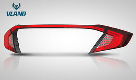 HONDA CIVIC FARI POSTERIORI 17+ Red/Clear Red/ Smoked Lens 5DR