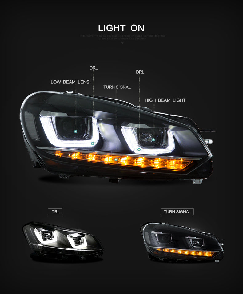 FARI ANTERIORI VOLKSWAGEN GOLF 6 MK6 2010-2014 LED