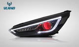 FARI ANTERIORI A LED FORD FOCUS MK3 2015-2017 Black Housing and Chrome