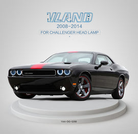 DODGE CHALLENGER 2008-2014 MODIFIED FARI ANTERIORI A LED BLACK