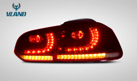 VOLKSWAGEN GOLF6/MK6 2008-2013 FULL FARI POSTERIORI A LED RED/CLEAR LENS,RED/SMOKE LENS
