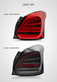 FARI POSTERIORI SUZUKI SWIFT 2017-UP LED RED/SMOKED,Transparent