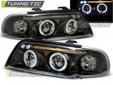 Fari Anteriori ANGEL EYES Neri per AUDI A4 B5 11.94-12.98