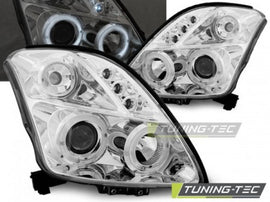 Fari Anteriori per SUZUKI SWIFT 05.05-10 ANGEL EYES CHROME