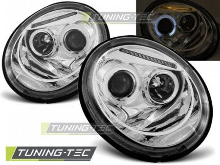 Fari Anteriori ANGEL EYES CHROME per VW NEW BEETLE 10.98-05.05