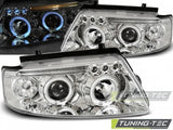 Fari Anteriori ANGEL EYES CHROME per VW PASSAT B5 3B 11.96-08.00