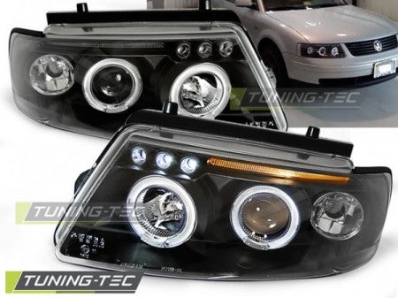 Fari Anteriori ANGEL EYES Neri per VW PASSAT B5 3B 11.96-08.00