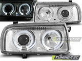 Fari Anteriori ANGEL EYES CHROME per VW VENTO 01.92-08.98