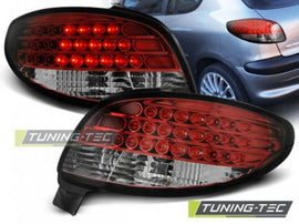 Fanali Posteriori per PEUGEOT 206 10.98- Rossi Bianchi LED