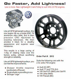 VW Golf/Passat / Audi A3/TT 2.0 FSI Light Crank Puleggia  [GFB] - em-power.it