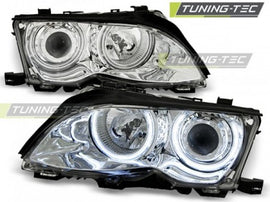 Fari Anteriori ANGEL EYES CCFL CHROME per BMW Serie 3 E46 09.01-03.05