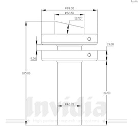 Universal 3 inch GT350 Line Silencer [Invidia] - em-power.it