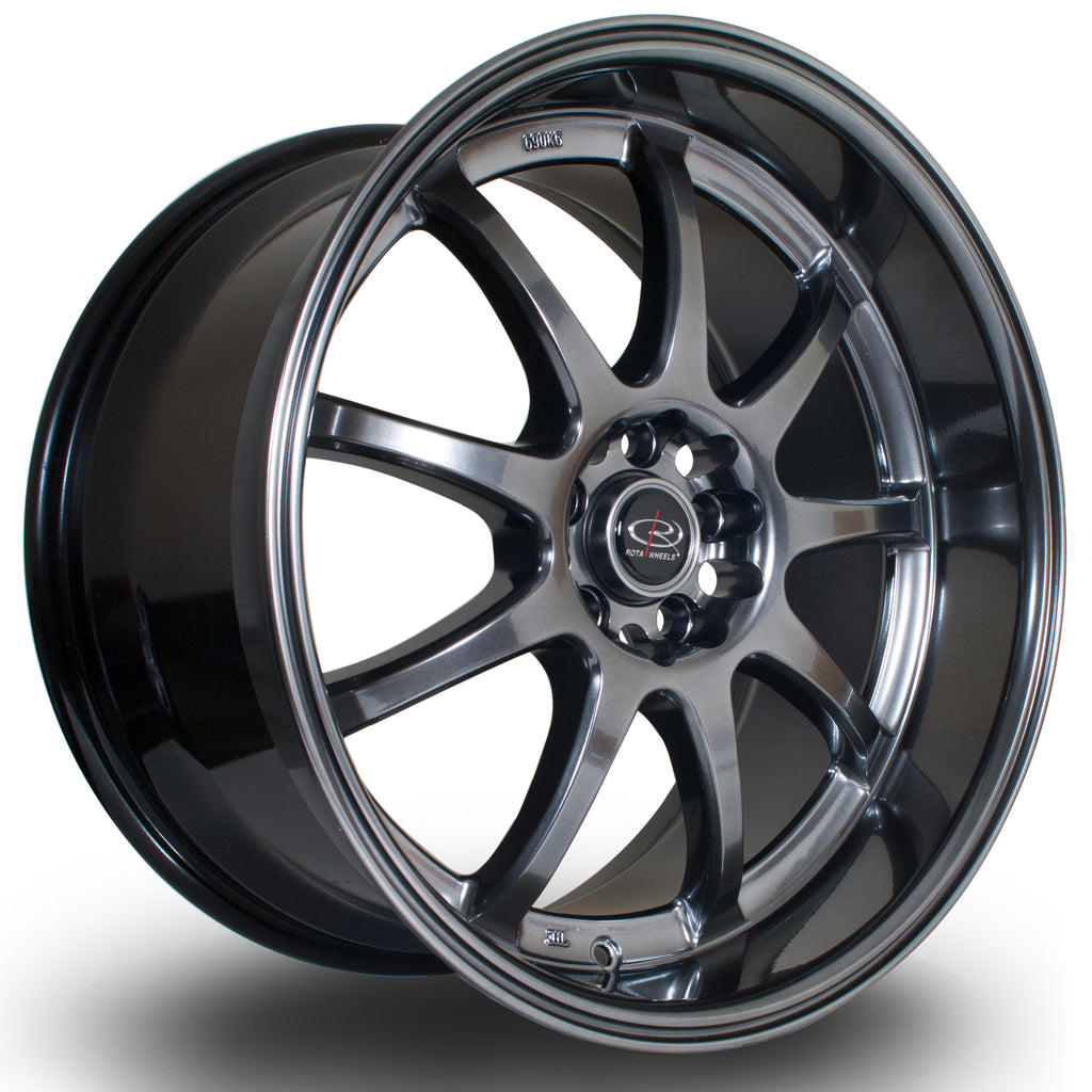 Cerchio in Lega Rota P1R 18x9.5 5x100 ET38 Hyper Black