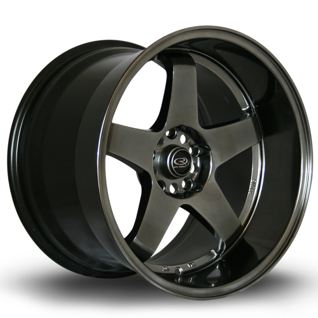 Cerchio in Lega Rota GTR-D 18x12 5x114.3 ET20 Hyper Black