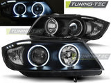 Fari Anteriori ANGEL EYES CCFL Neri per BMW Serie 3 E90/E91 03.05-08.08