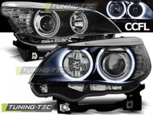 Load image into Gallery viewer, Fari Anteriori ANGEL EYES CCFL Neri per BMW Serie 5 E60/E61 03-07