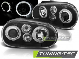 Fari Anteriori ANGEL EYES Neri per VW GOLF MK4 09.97-09.03
