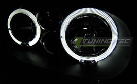 Fari Anteriori ANGEL EYES Neri per VW GOLF MK4 09.97-09.03