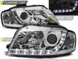 Fari Anteriori DAYLIGHT CHROME per AUDI A3 8P 05.03-03.08