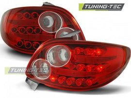 Fanali Posteriori per PEUGEOT 206 10.98- Rossi Bianchi LED