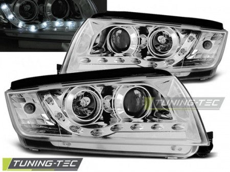 Fari Anteriori DAYLIGHT CHROME per SKODA FABIA 12.99-08