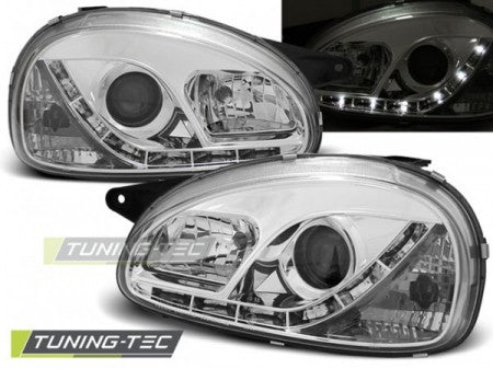 Fari Anteriori per OPEL CORSA B 02.93-10.00 DAYLIGHT CHROME