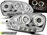 Fari Anteriori ANGEL EYES CHROME per VW GOLF MK5 10.03-09