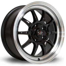 Cerchio in Lega Rota GT3 16x7 5x114.3 ET40 Black Polished Lip