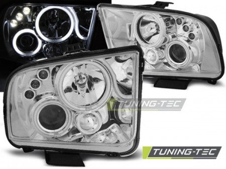 Fanali Posteriori per FORD MUSTANG 04-09 ANGEL EYES CHROME