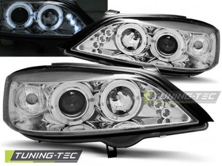 Fari Anteriori per OPEL ASTRA G 02.98-02.04 ANGEL EYES CHROME