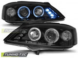 Fari Anteriori per OPEL ASTRA G 02.98-02.04 ANGEL EYES Neri