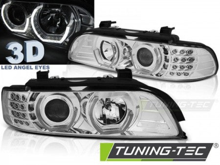 Fari Anteriori ANGEL EYES 3D CHROME per BMW Serie 5 E39 09.95-06.03