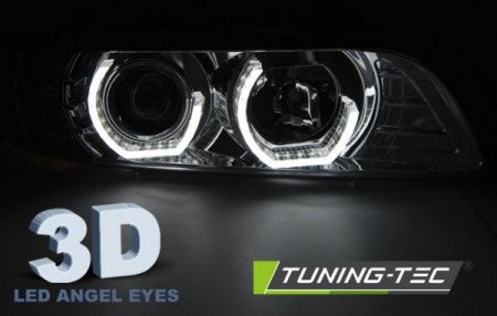 Fari Anteriori ANGEL EYES 3D CHROME per BMW Serie 5 E39 09.95-06.03