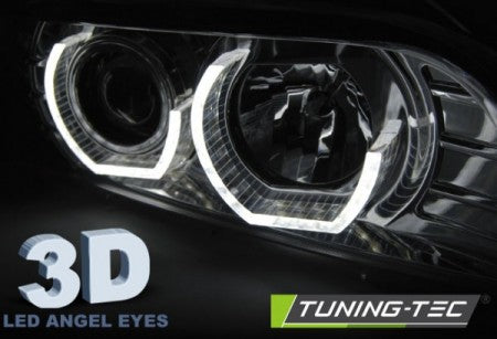 Fari Anteriori ANGEL EYES 3D CHROME per BMW Serie 5 E39 09.95-06.03