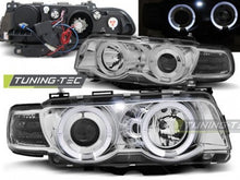 Carica l&#39;immagine nel visualizzatore di Gallery, Fari Anteriori XENON ANGEL EYES CHROME per BMW Serie 7 E38 09.98-07.01