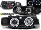 Fari Anteriori XENON ANGEL EYES Neri per BMW Serie 7 E38 09.98-07.01