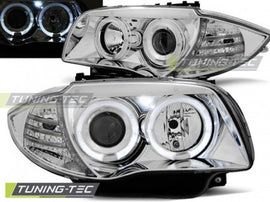 Fari Anteriori ANGEL EYES CHROME per BMW Serie 1 E87/E81/82/88 04-11