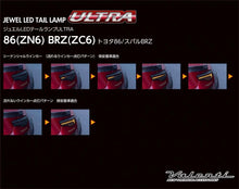 Load image into Gallery viewer, Nuovi fari Posteriori Valenti VL LED Tail light  Toyota GT86 Subaru BRZ ULTRA Rossi interno nero o Fumè chiaro / Cromo nero