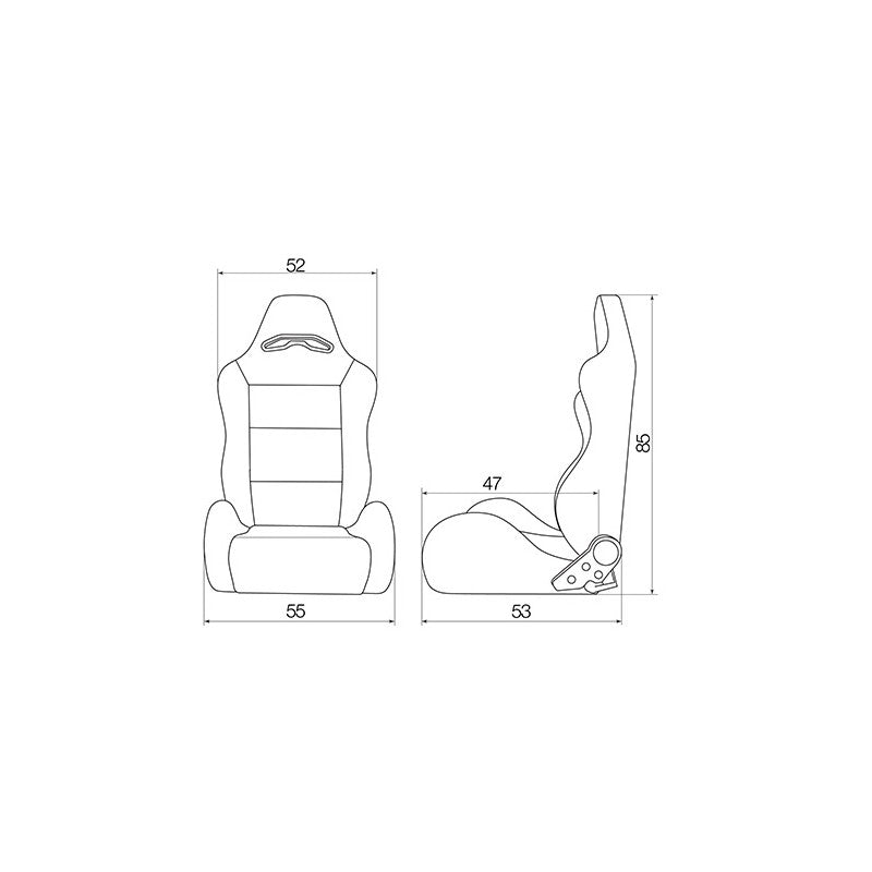 SEDILE SPORTIVO RECLINABILE JDM design DELTA-INTEGRA